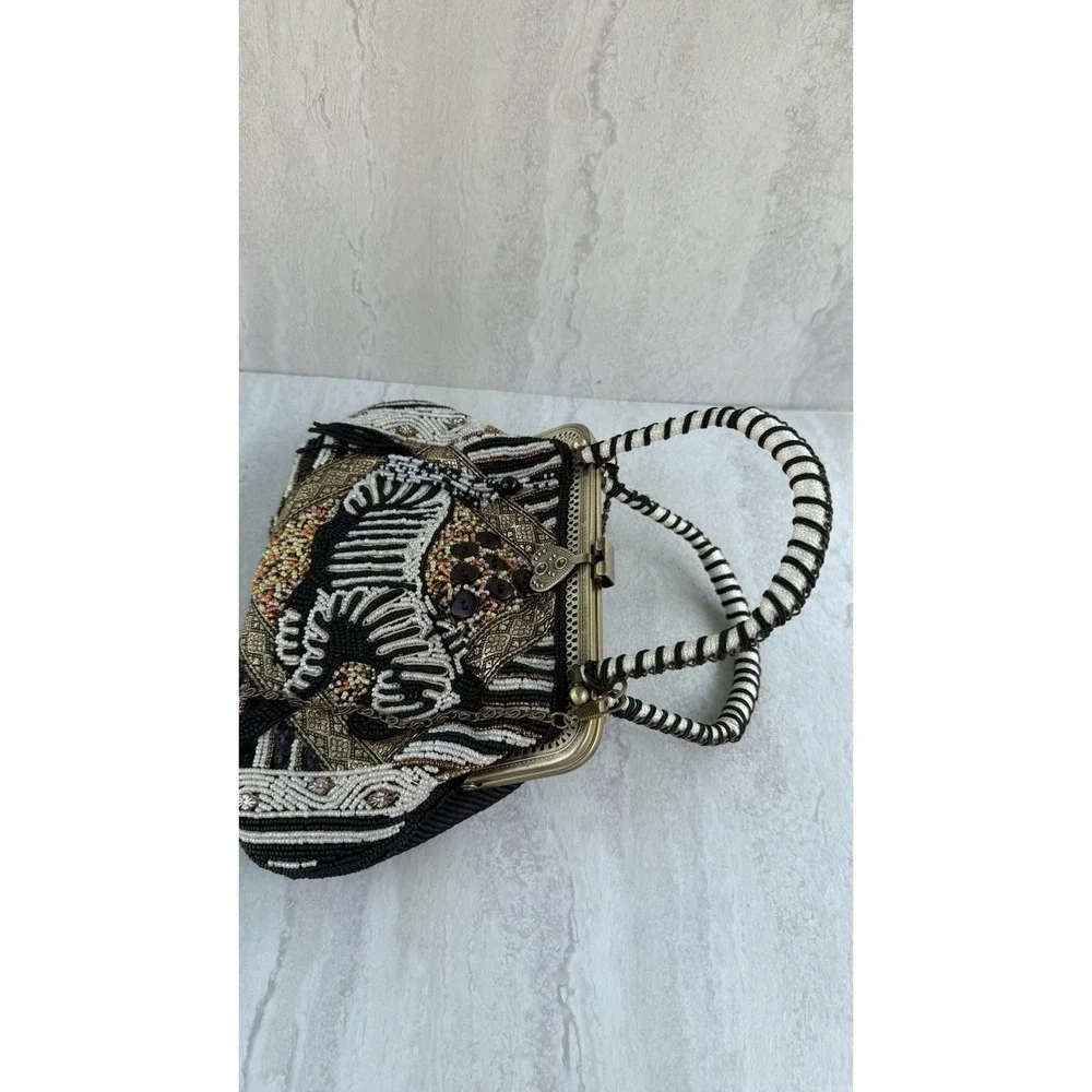 Vtg New Beaded Zebra Handbag Purse Coldwater Creek Mint Condition Never Used 666